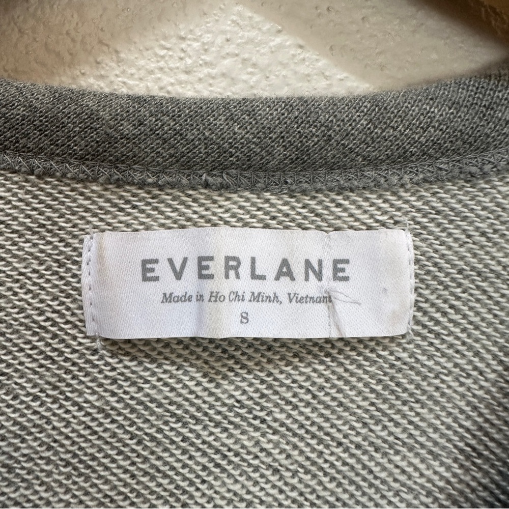 Everlane The‎ Classic French Terry Crew Sweatshirt Heather Grey Men’s Small - Picture 4 of 5